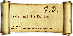 Frühwirth Dorina névjegykártya