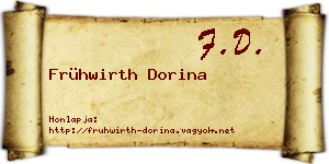 Frühwirth Dorina névjegykártya