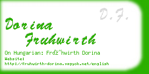 dorina fruhwirth business card